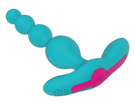 Femmefunn Funn Beads Vibrating Anal Beads Turquoise Blue