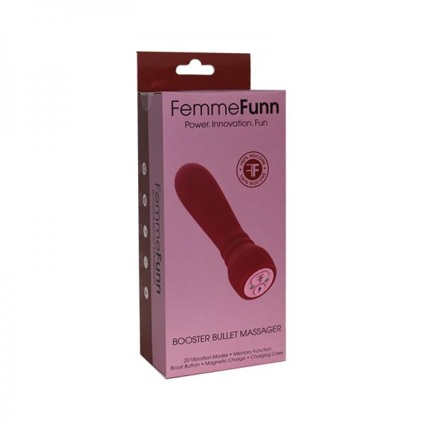 Femmefunn Booster Bullet Vibrator Maroon Brownish Red